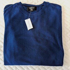 Banana Republic Baruffa Italian Merino Wool Blue Sweater in Men's Tall XXL w/Tag